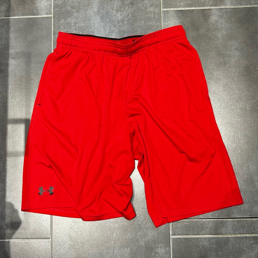 Under Armour Red Athletic Shorts Lightweight Performance